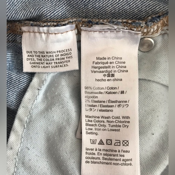 J. Crew | Women’s blue denim slim raw hem, ripped knee jeans, size 26 - Picture 13 of 15